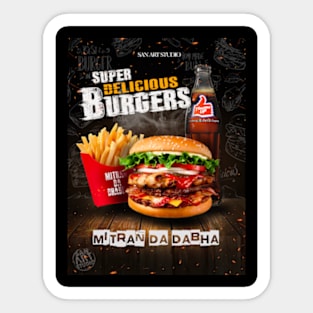 Burger and Fries Sticker